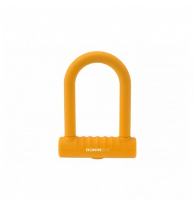 Lucchetto Arco BoninBike 122 x 170 MM Arancio Rivestimento Silicone