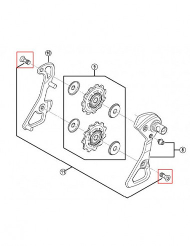 Viti per Rotelline Shimano Per Dura-Ace RD-9000 2 Pezzi