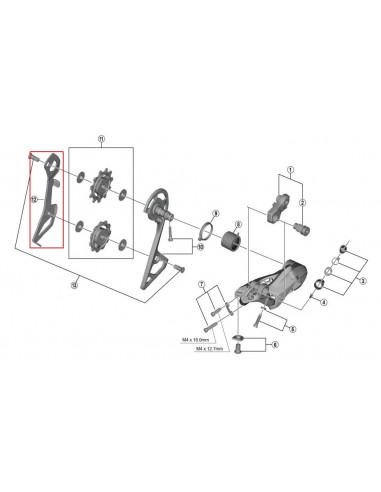 Piastrina Interna Shimano Per RD-R8000-SS