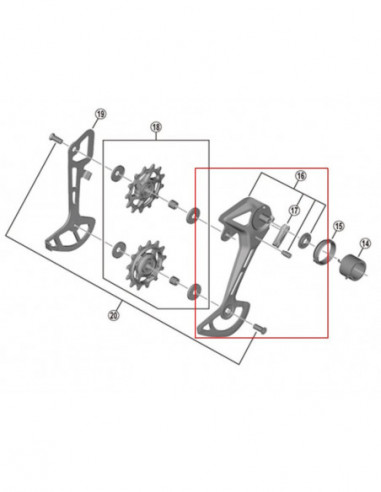 Piastrina Esterna Shimano Per SLX RD-M7100 SGS