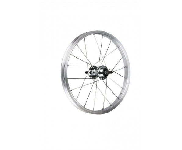 Ruota Posteriore 14x1.75" V-Brake Dado Su Sfere 100mm Single Speed Silver