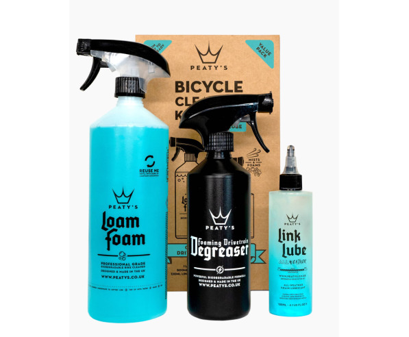 Confezione regalo "Peaty's gift pack" - Detergente lavaggio, sgrassante e lubrificante (All-Weather Lube)