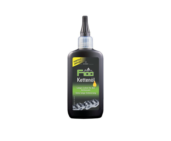 Olio per catene F100 100ml, bottiglietta con dosatore