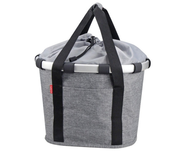 Borsa city KLICKfix Bikebasket twist silver, 35x28x26cm