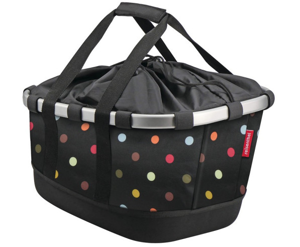 Borsa City KLICKfix Bikebasket GT dots, 33x27x42cm, con UniKlip